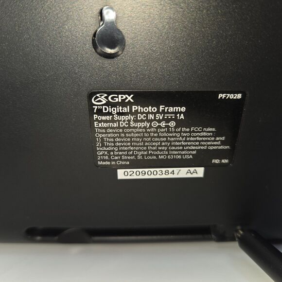 GPX 7" Digital Photo Frame TFT LCD Clock Calendar SD Card and USB with Box Guide - Picture 9 of 16